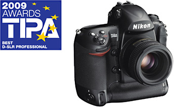 ニコンのデジタル一眼レフカメラ「D3X」と「D90」が「TIPA