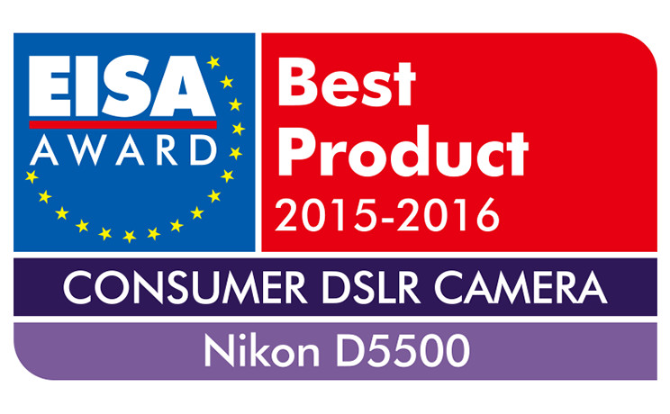 EISA AWARD Best Products 2015-2016 CONSUMER DSLR CAMERA Nikon D5500