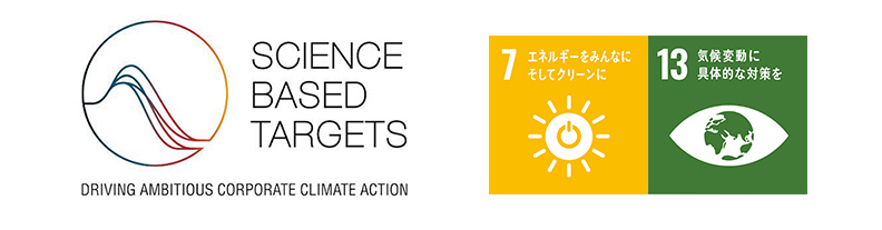 SBCのロゴとSDGs7と13のロゴ