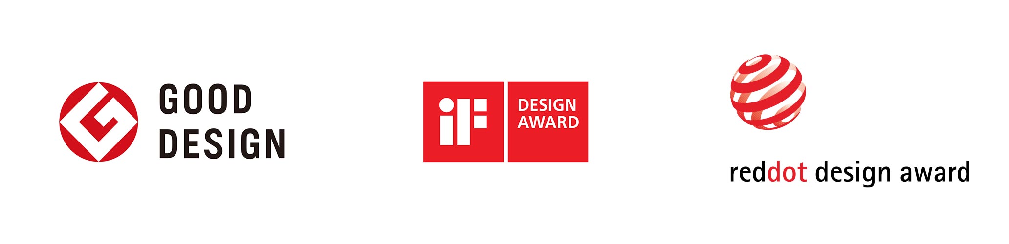 ロゴ:グッドデザイン賞、iFデザイン賞、レッドドット・デザイン賞