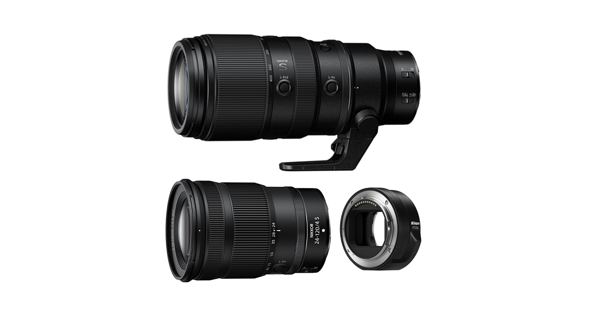 NIKKOR Z 100-400mm f/4.5-5.6 VR S」、「NIKKOR Z 24-120mm f/4 S
